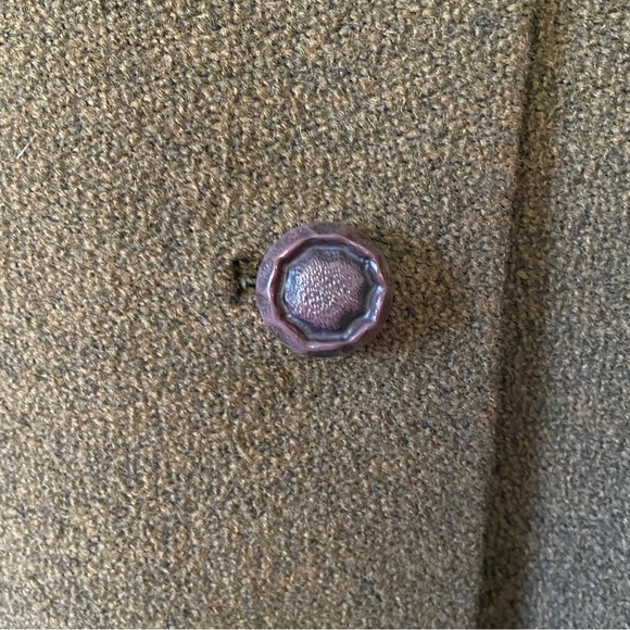 Vintage 1950s 1960s Mode Craft brown wool fur trim button front longline coat - Picture 4 of 6